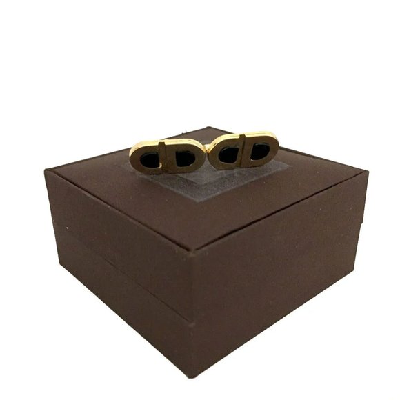 Christian Dior Gold Tone Cufflinks /1R0256 - Picture 1 of 8